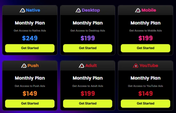 AdPlexity Monthly Pricing Plan