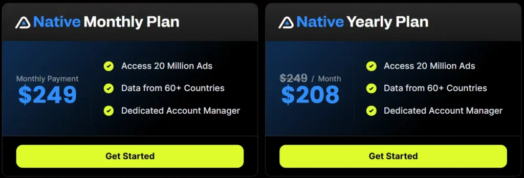 AdPlexity Native Pricing