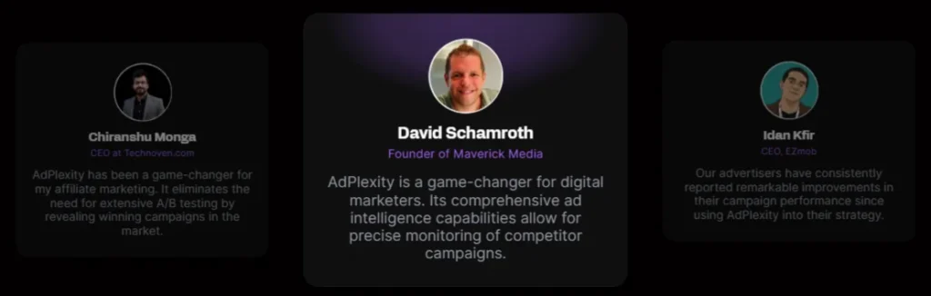 AdPlexity User Testimonial