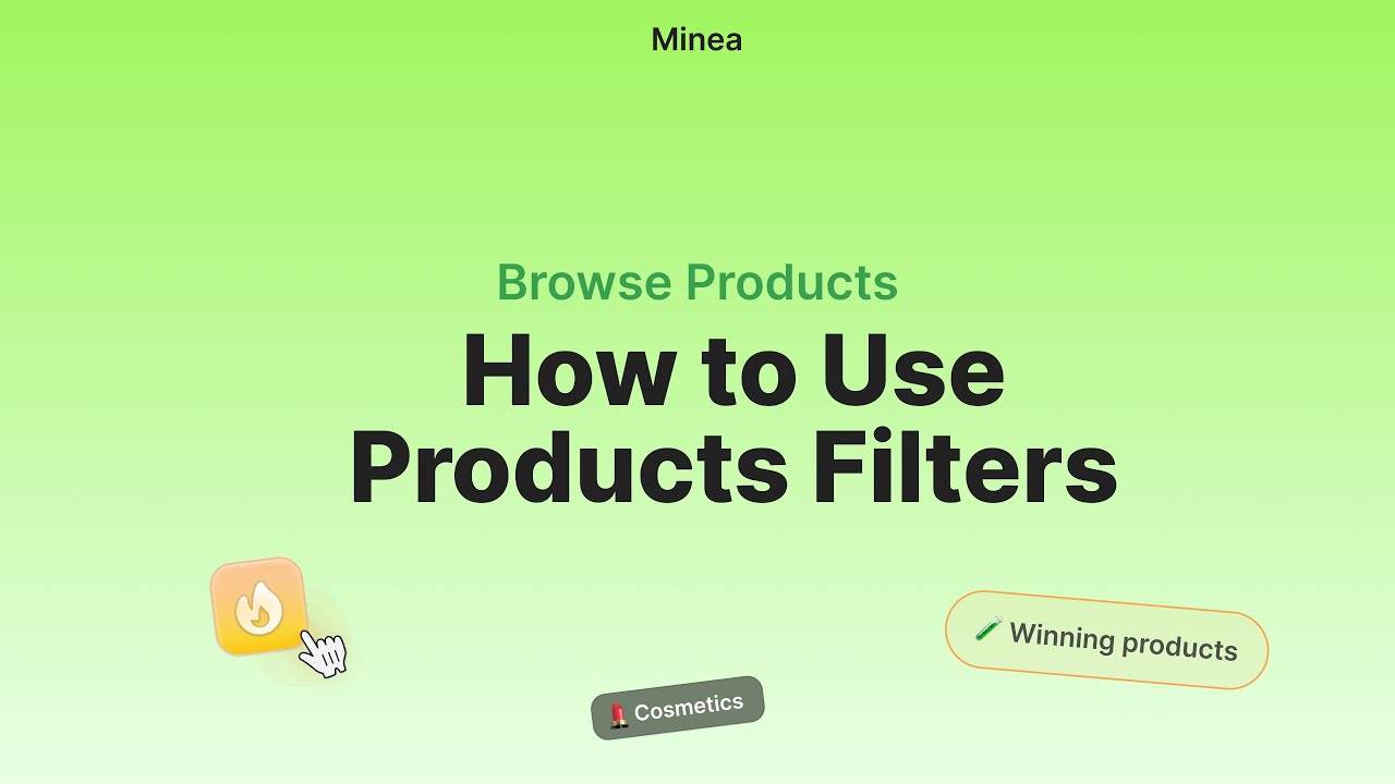 Minea for Beginners : Using Products Filters