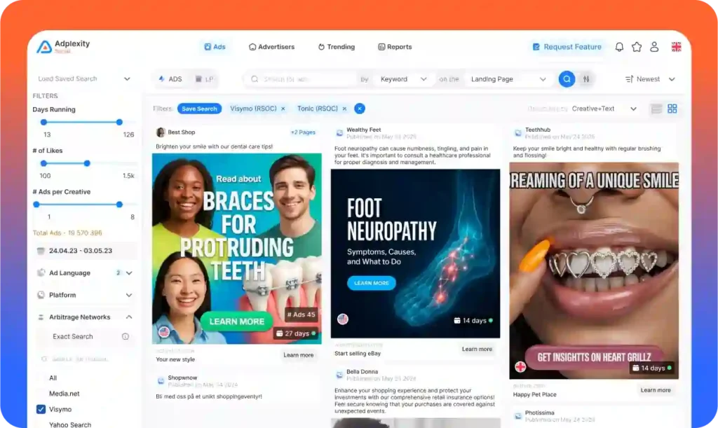 AdPlexity Social Dashboard