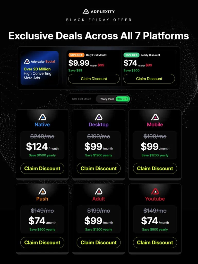 Adplexity Black Friday Discounted Pricing